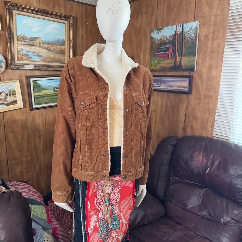 GAP Brown Corduroy Jacket with Sherpa Lining